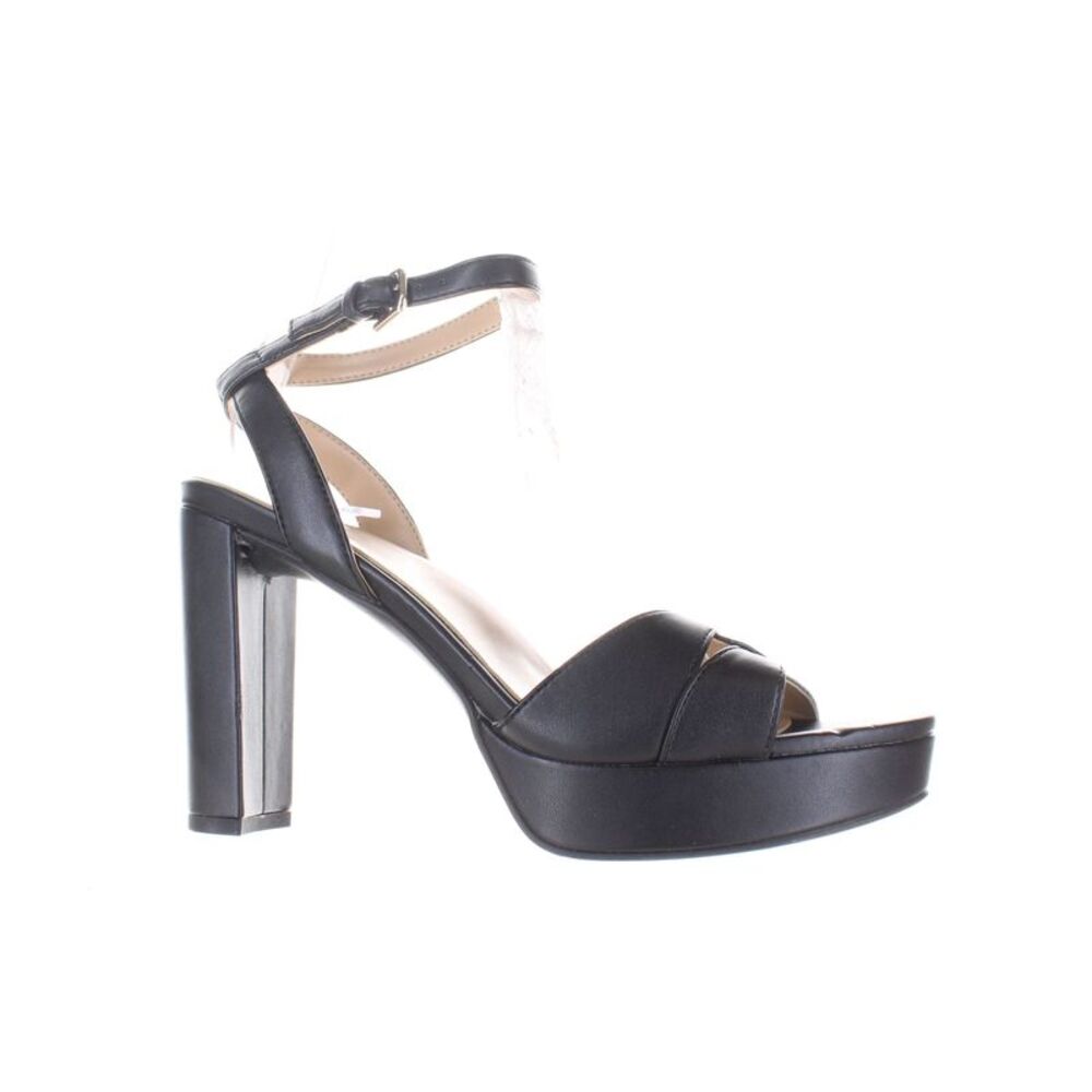 Naturalizer Black Platform Block Heel Sandals